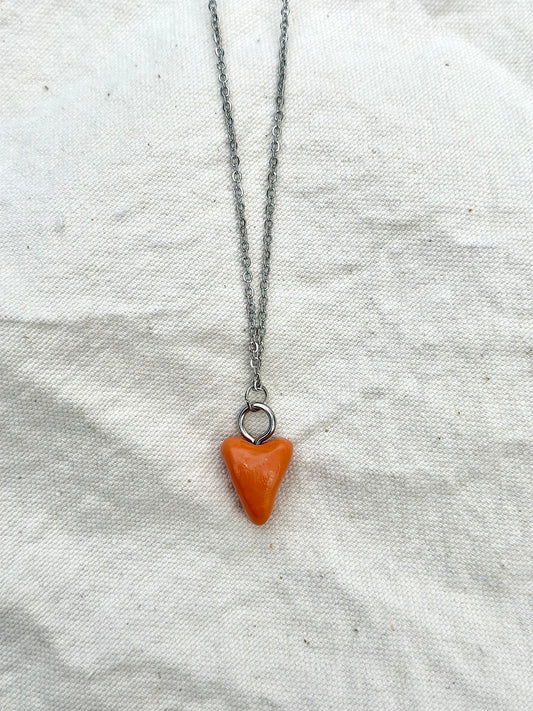 Orange Heart Necklace