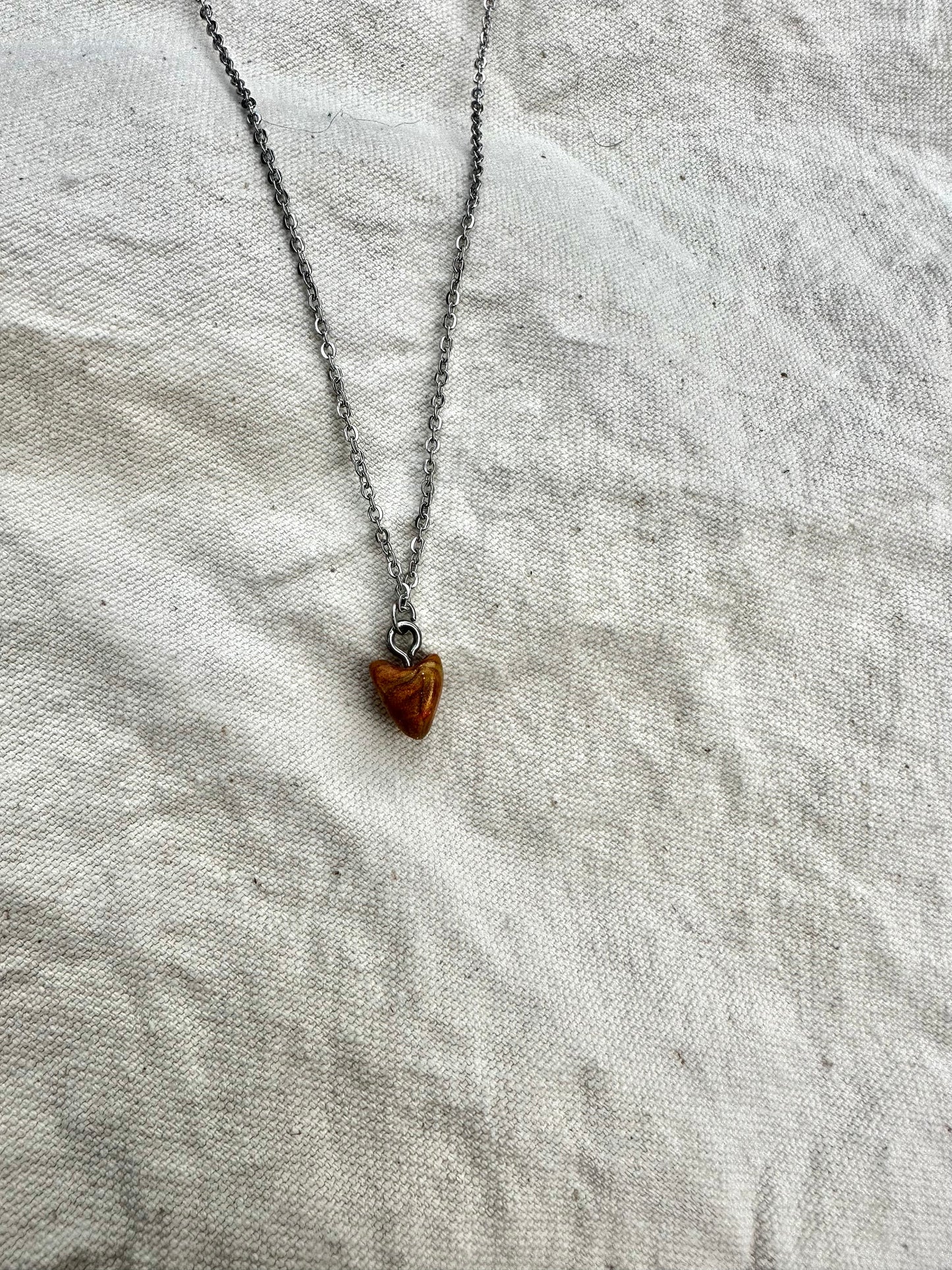 Amber Heart Necklace