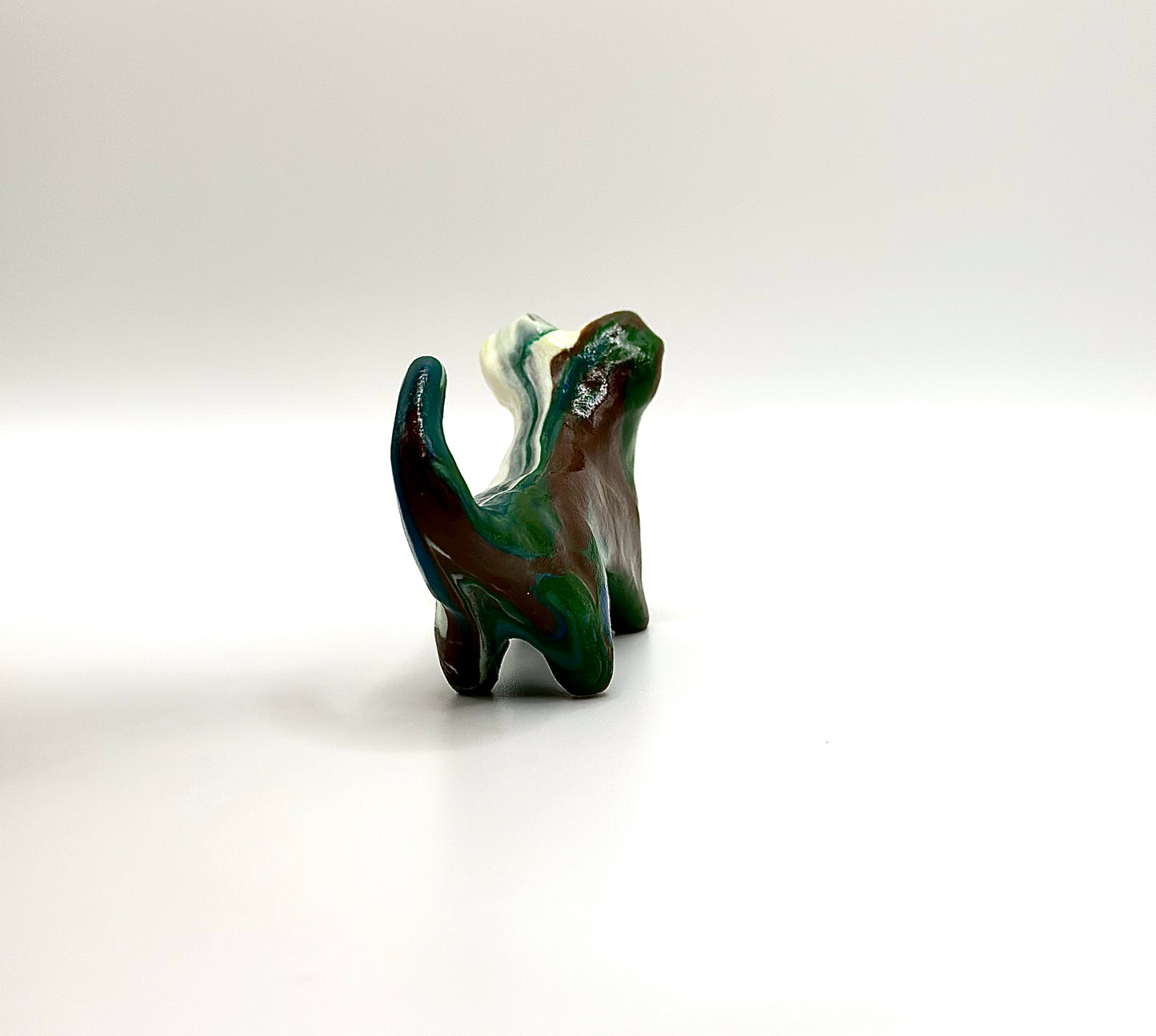 Earthy Marbled Clay Dog