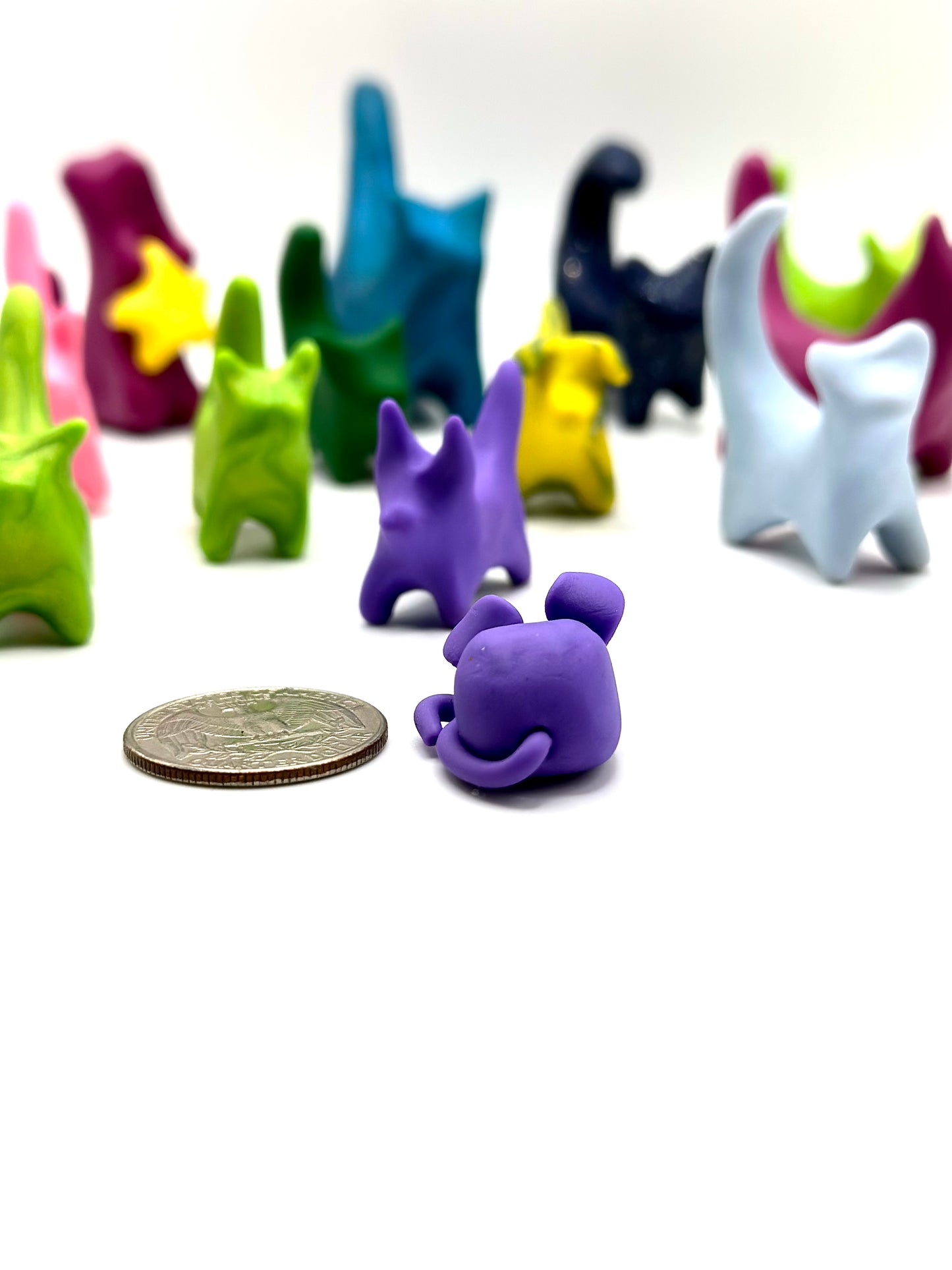 Lucky Purple Clay Mouse