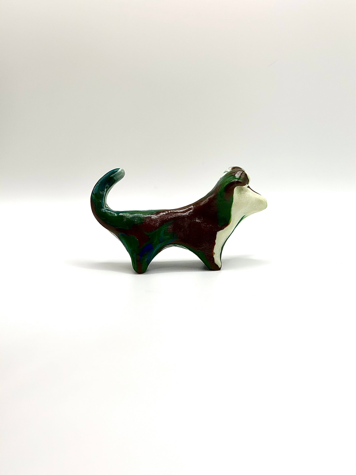 Earthy Marbled Clay Dog