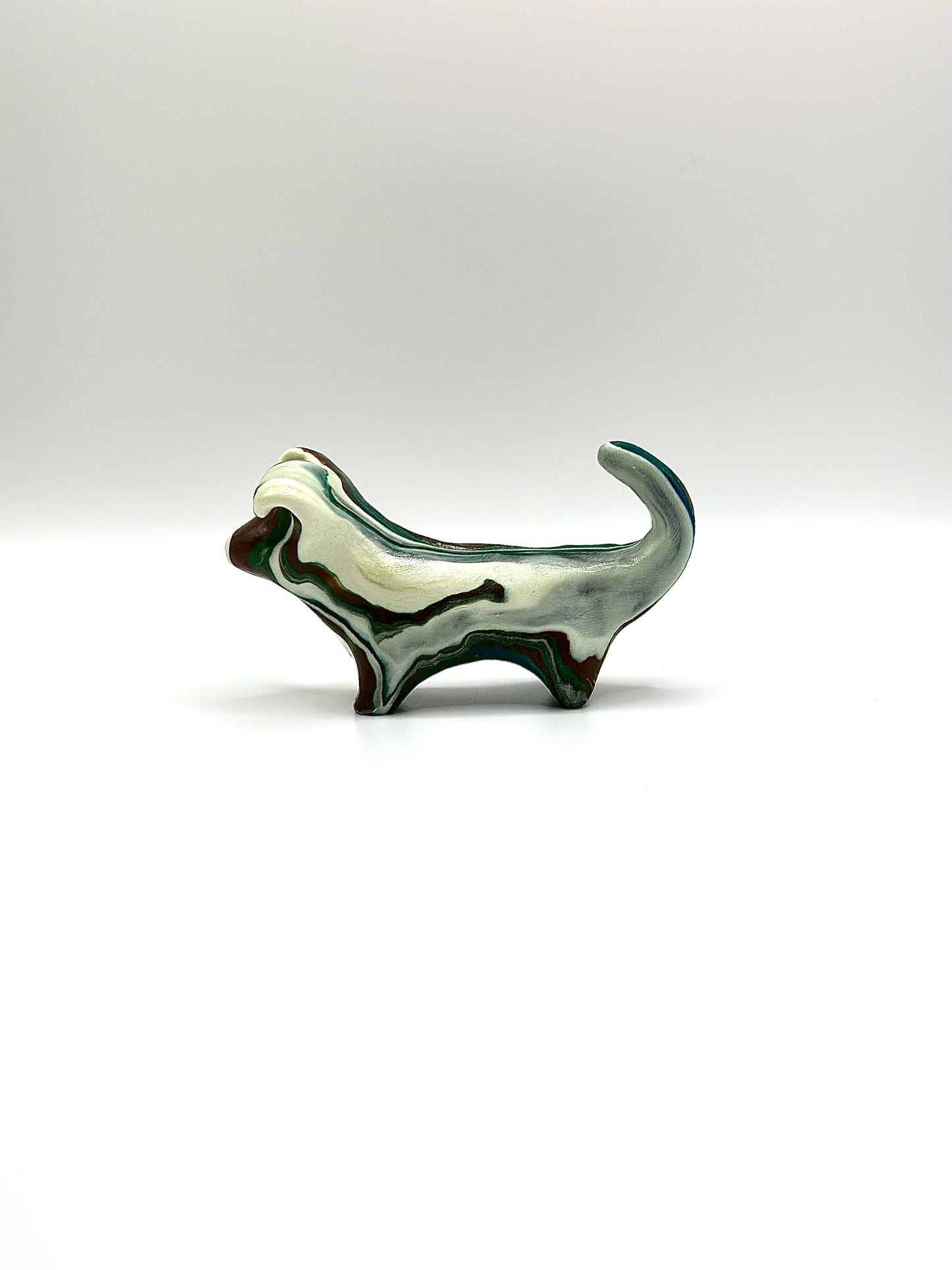 Earthy Marbled Clay Dog