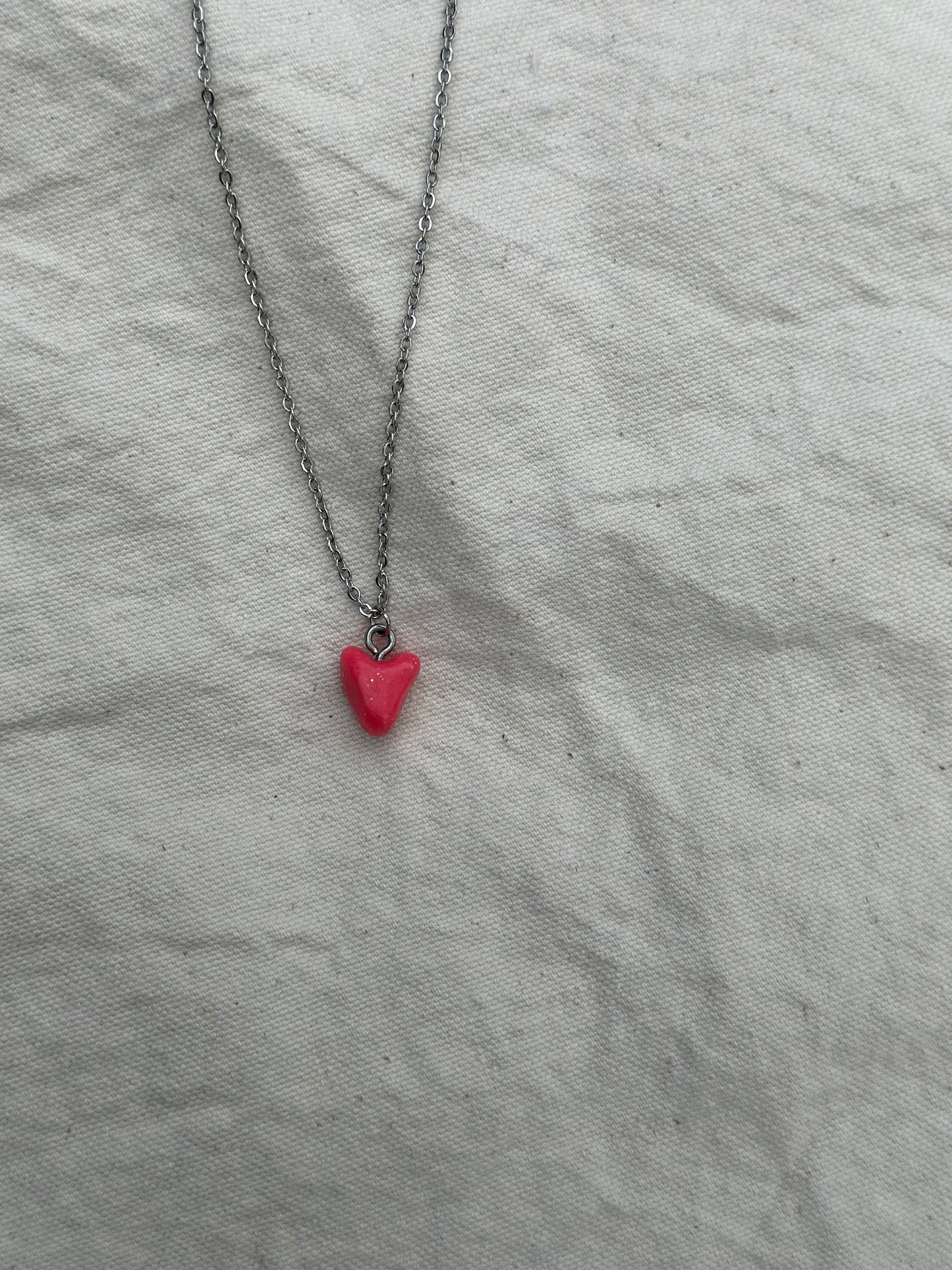 Baby Pink Heart Necklace