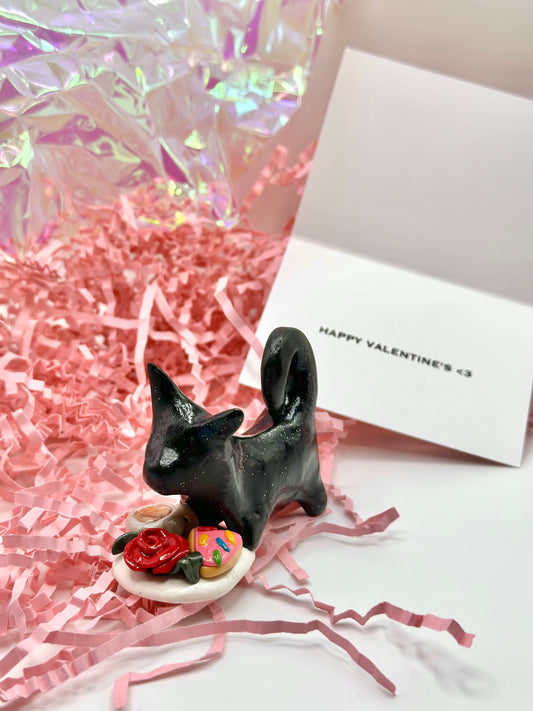 Valentine Platter Black Cat