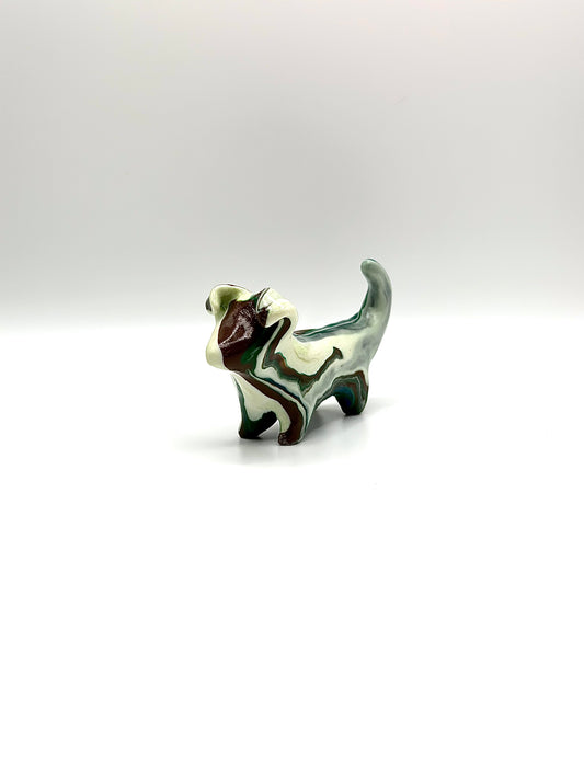 Earthy Marbled Clay Dog