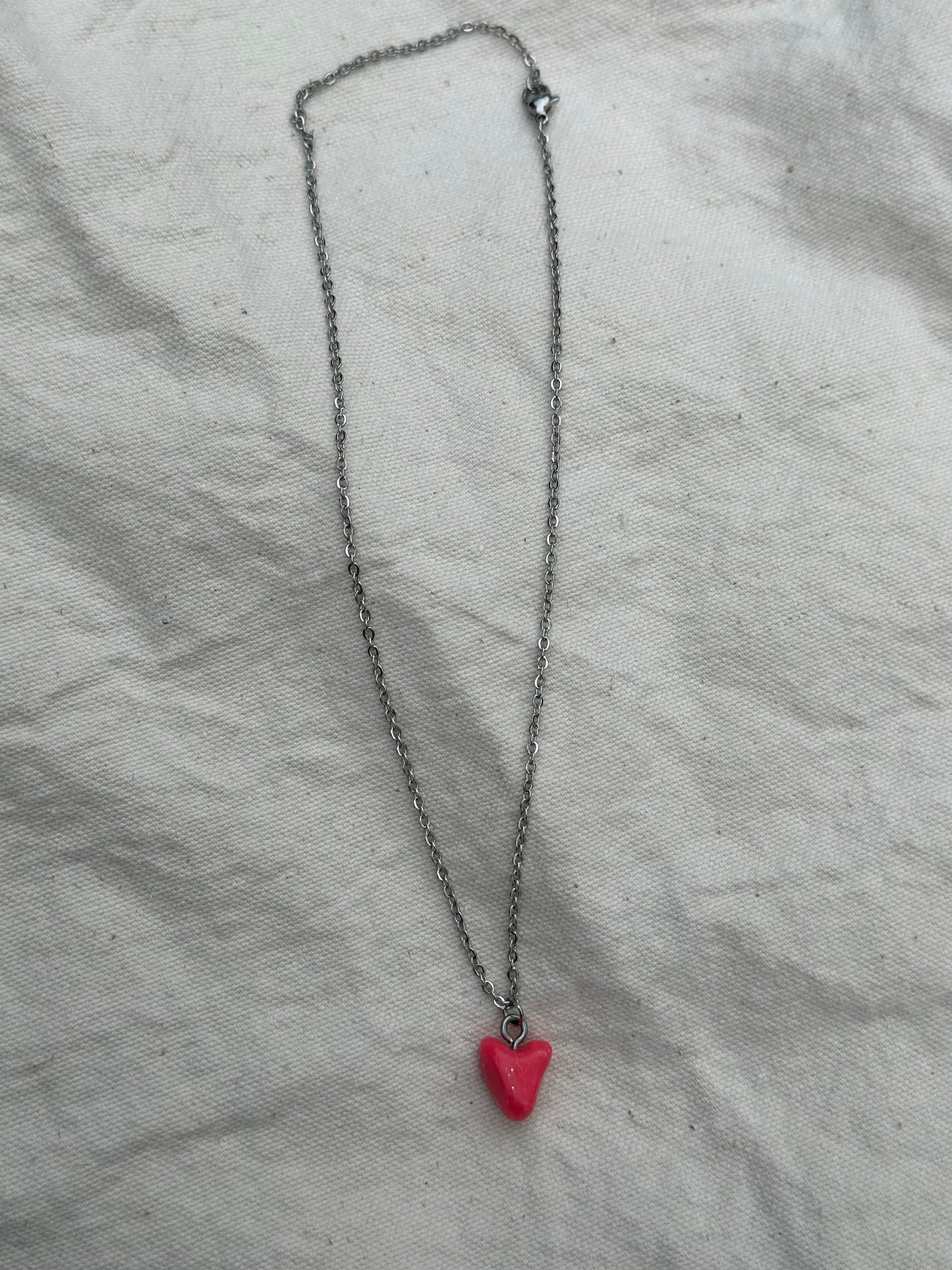 Baby Pink Heart Necklace