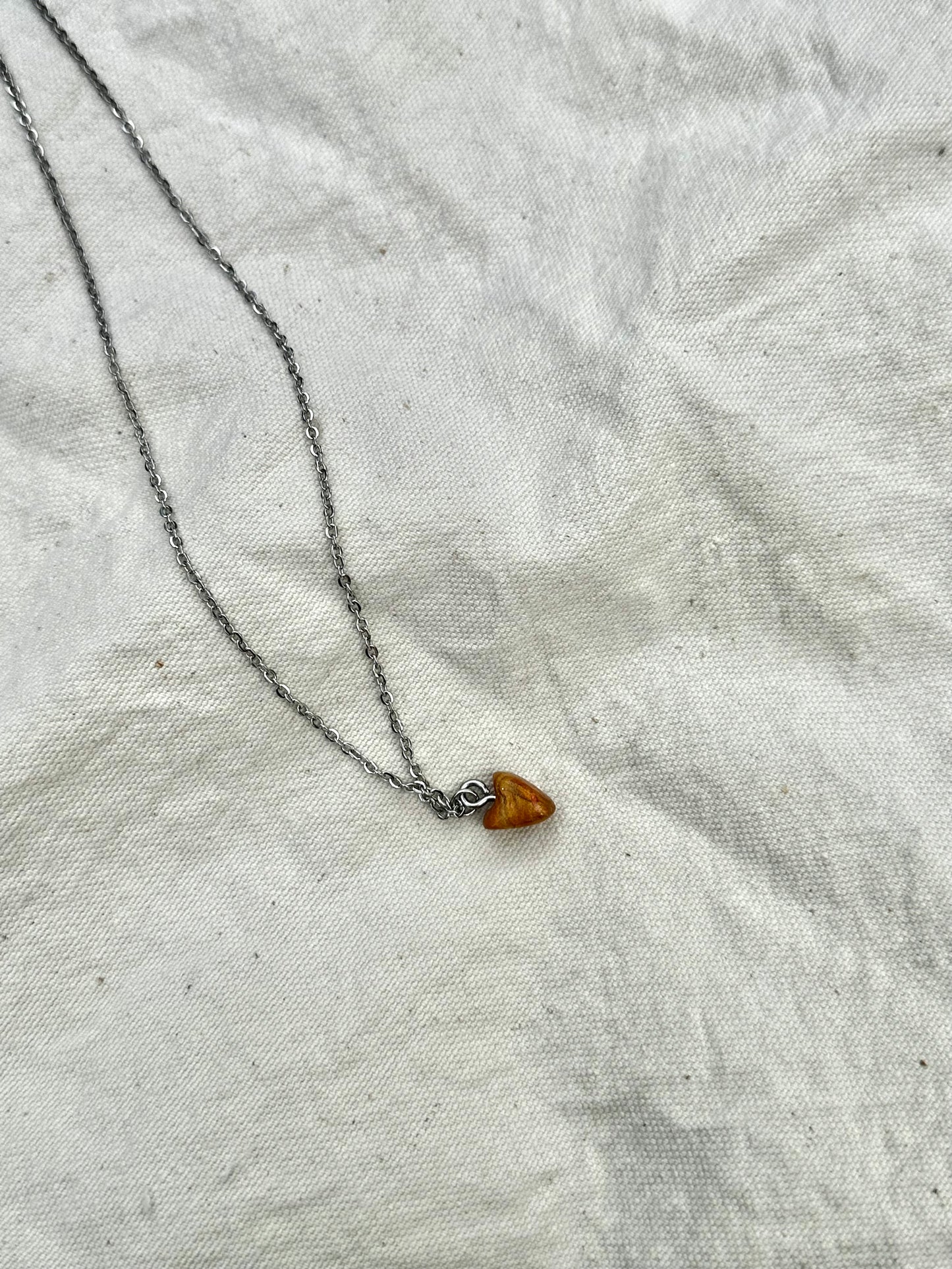 Amber Heart Necklace