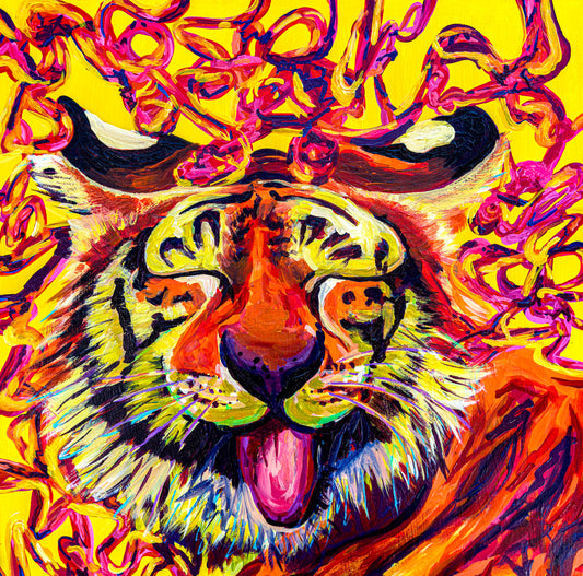 Happy Tiger Fine Art Print